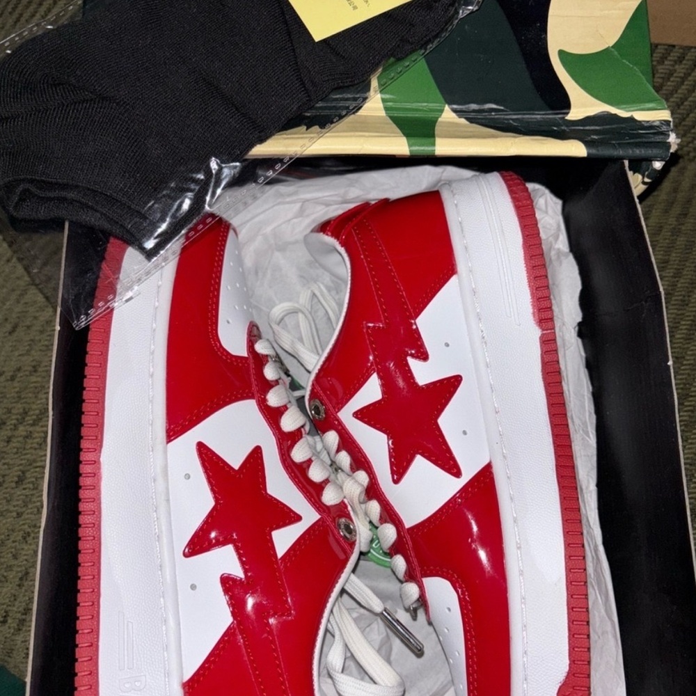 Red & White Bape Sneakers